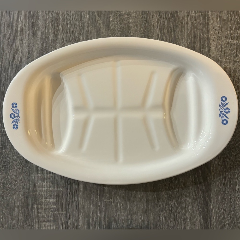 CORNINGWARE cornflower meat platter